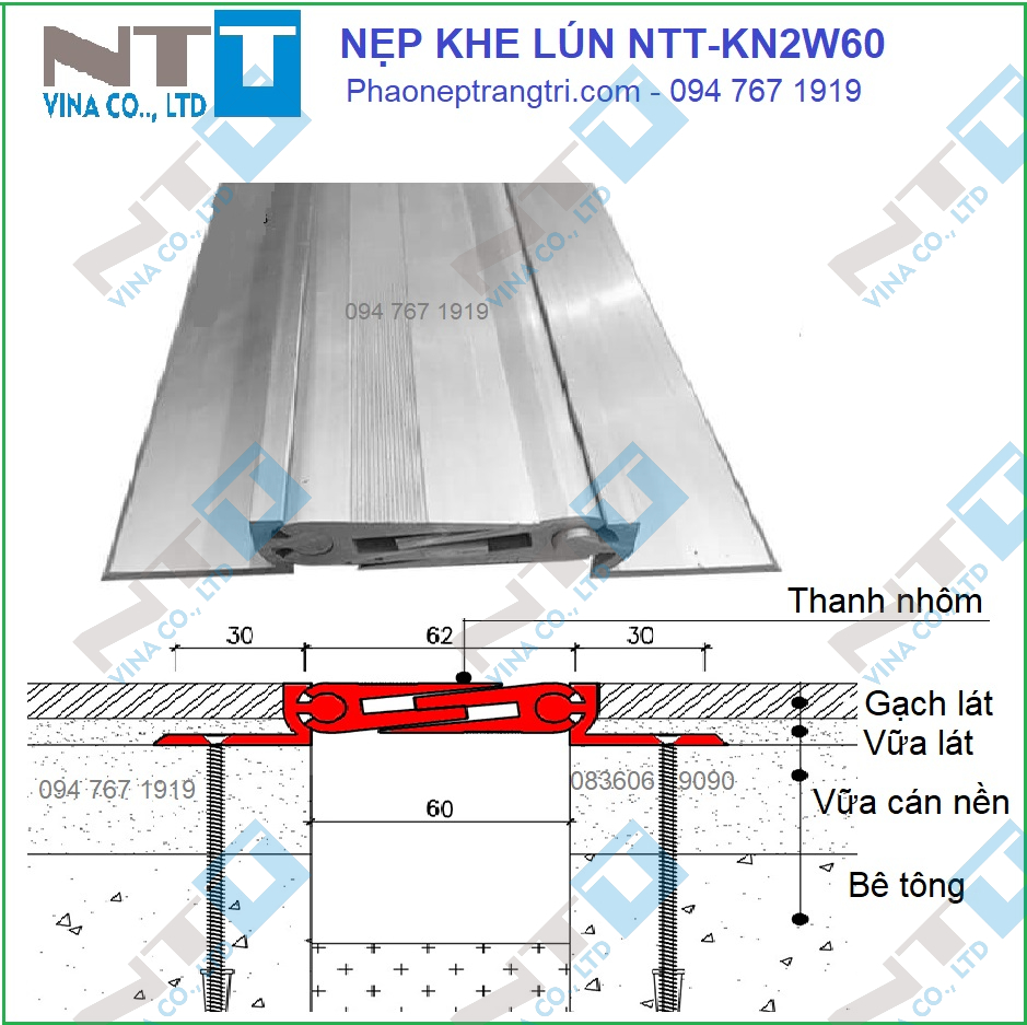 Nẹp khe lún NTT-KN2W60